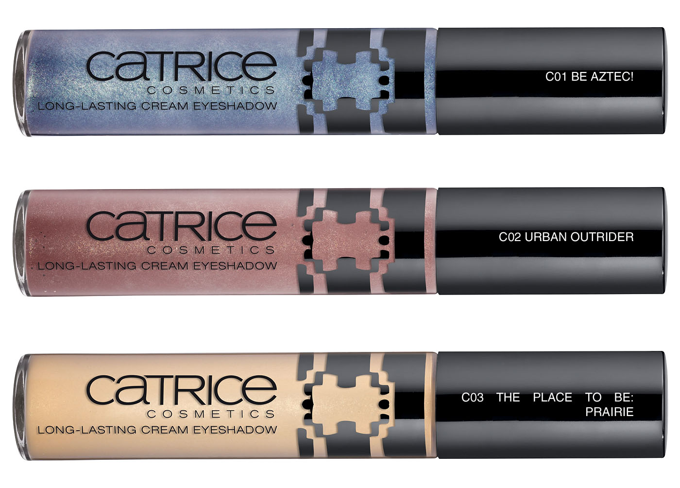Upper WILDside by CATRICE – Long-lasting Cream Eyeshadows: C01 Be Aztec!, C02 Urban Outrider und C03 The Place To Be: Prairie