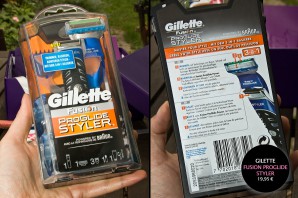 Aus der dm-Lieblinge-Box Juli 2012: Gillette Fusion PROGLIDE STYLER für 19,95 € - Rasierer und Trimmer in einem