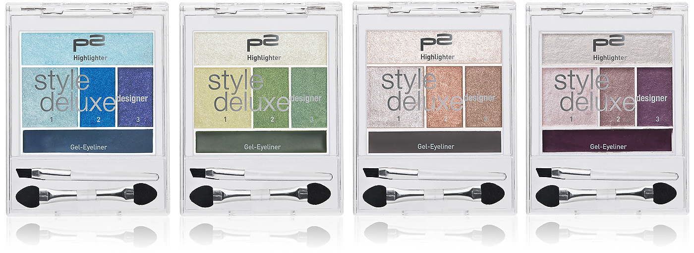 p2 cosmetics perfect Look Herbst 2012 Style Deluxe Designer Lidschatten, Highlighter und Eyeliner
