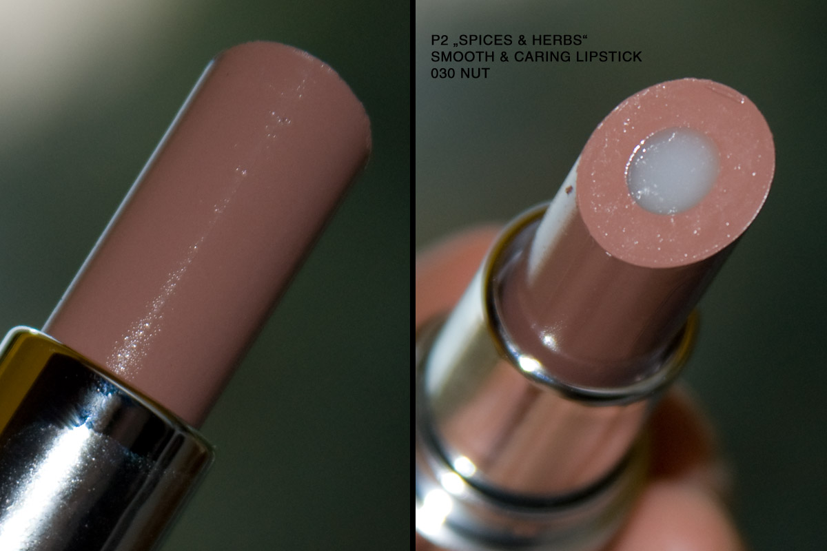 P2 "Spices & herbs" limited Edition August 2012: smooth caring lipstick 030 nut