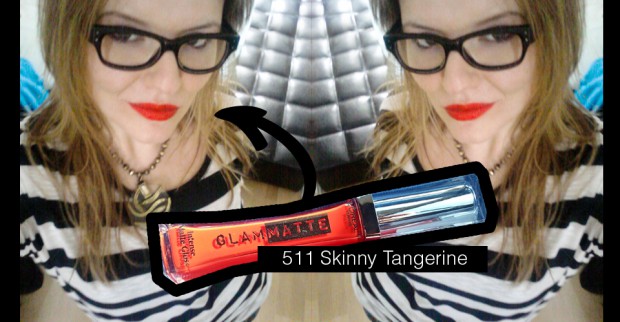 Robina Hood Produkttest: L'Oréal Glam Matte Skinny Tangerine 511 Tragefoto 