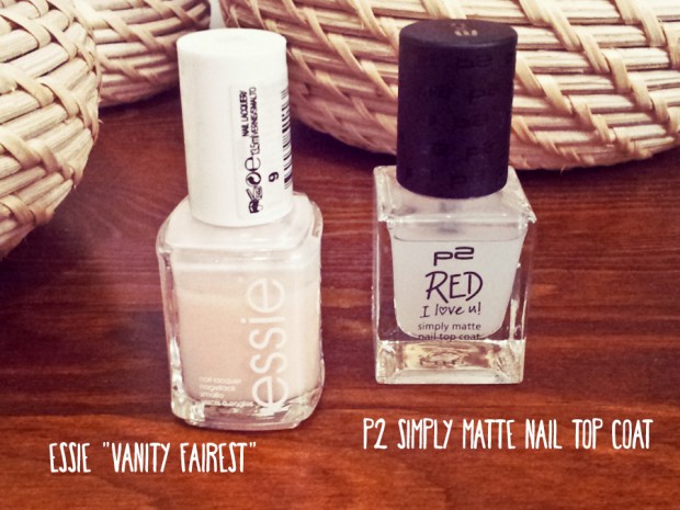 jahresfavoriten Nagellack 2014: Essie "Vanity Fairest" und der p2 "RED I love u!"-simply matte Nail top coat