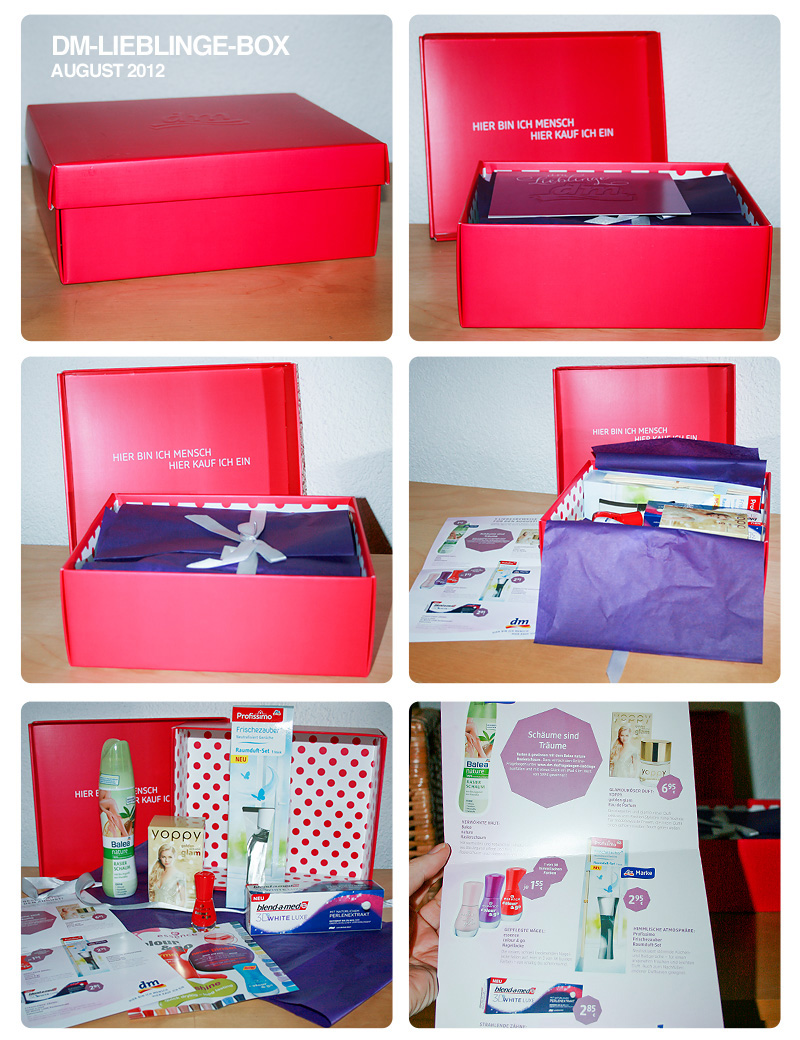 Die "dm Lieblinge"-Box im August 2012