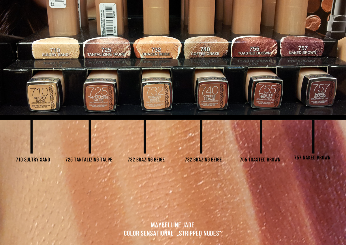 Maybelline Jade color sensationel Stripped Nudes - Swatches